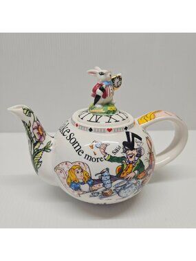 Alice In Wonderland Mad Hatters Tea Party Porcelain Teapot By Cardew Design 2008